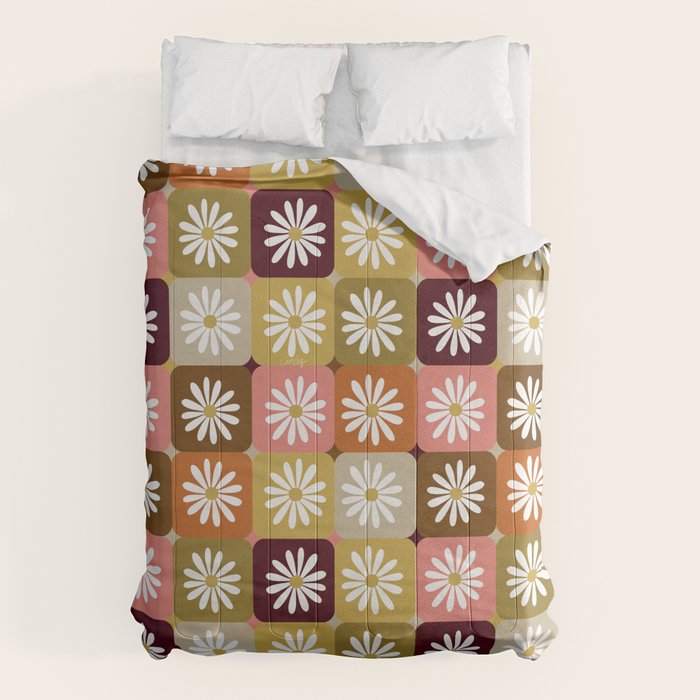 Checkered Daisies - 70s Citrus Comforter Gallery Image 6