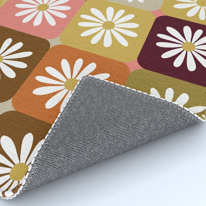 Checkered Daisies - 70s Citrus Rug Gallery Image 4