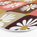 Checkered Daisies - 70s Citrus Bath Mat Gallery Image 3