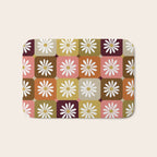 Checkered Daisies - 70s Citrus Bath Mat Gallery Image 1