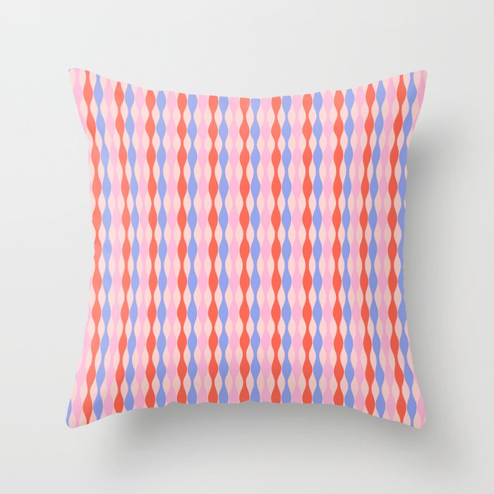 Mid-Century Stripes Throw Pillow Gallery Image 1