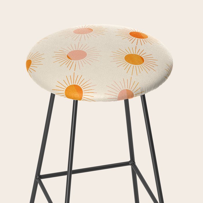 Sherbet Sunnies | Boho Sun Pattern Stool Gallery Image 2
