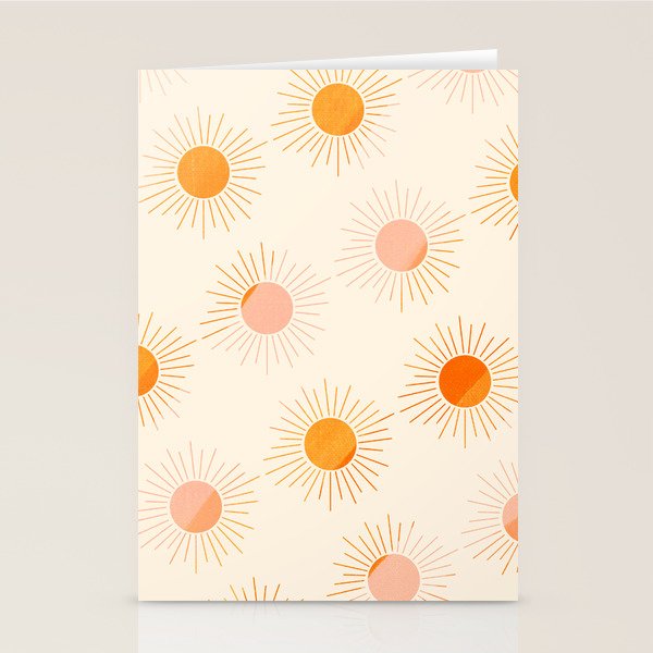 Sherbet Sunnies | Boho Sun Pattern Stationery Card Gallery Image 2