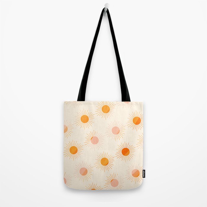 Sherbet Sunnies | Boho Sun Pattern Tote Bag Gallery Image 2