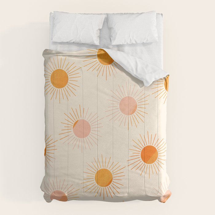 Sherbet Sunnies | Boho Sun Pattern Comforter Gallery Image 6