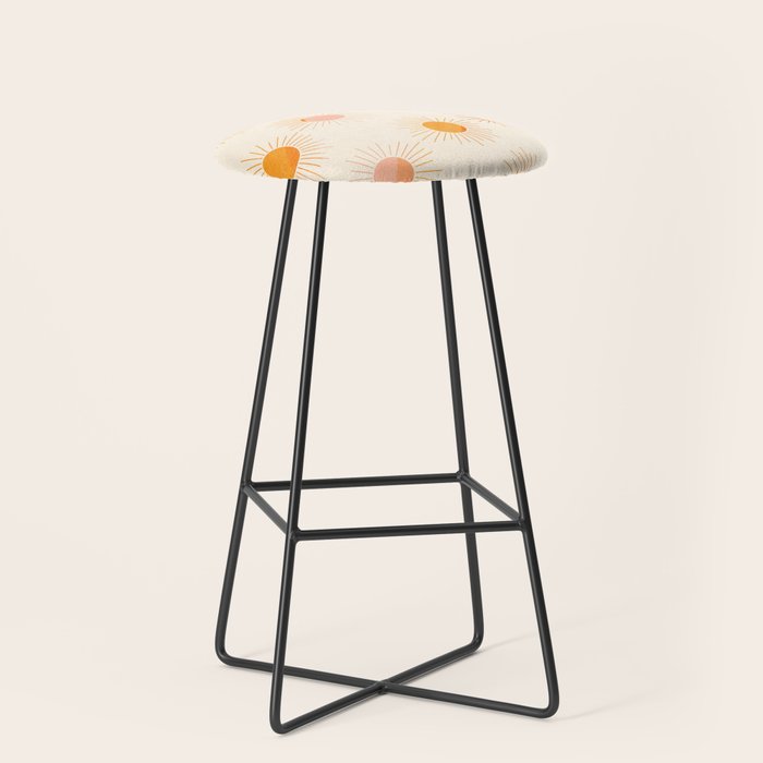 Sherbet Sunnies | Boho Sun Pattern Stool Gallery Image 1