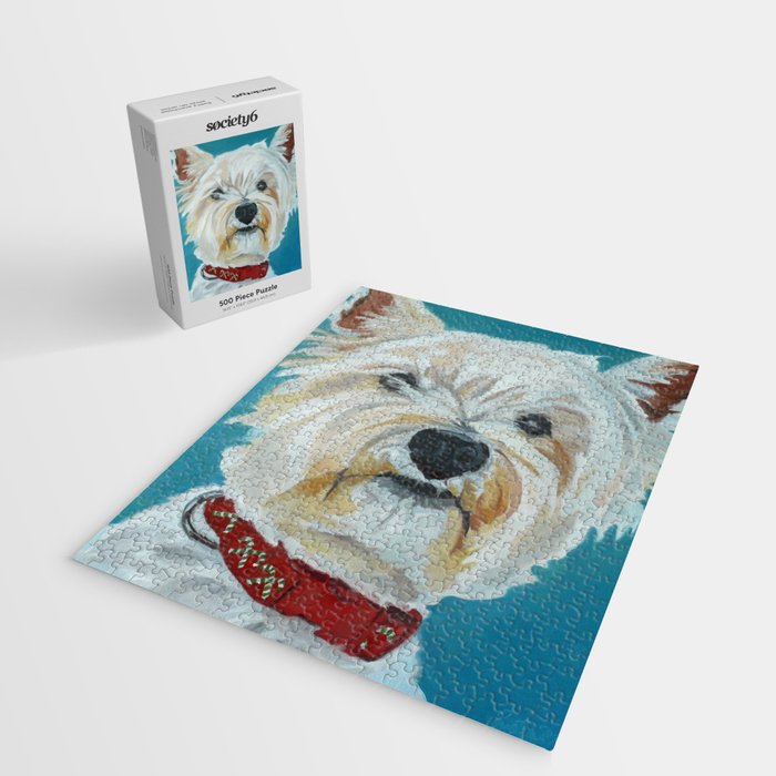 West Highland White Terrier Dog Portrait Jigsaw Puzzle Gallery Image 2