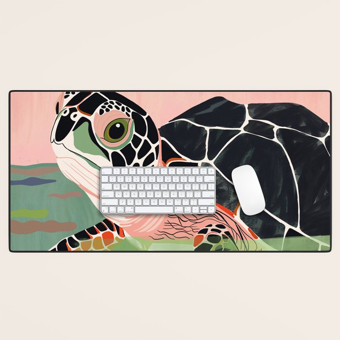 Cute Turtle  Desk Mat Gallery Image 1