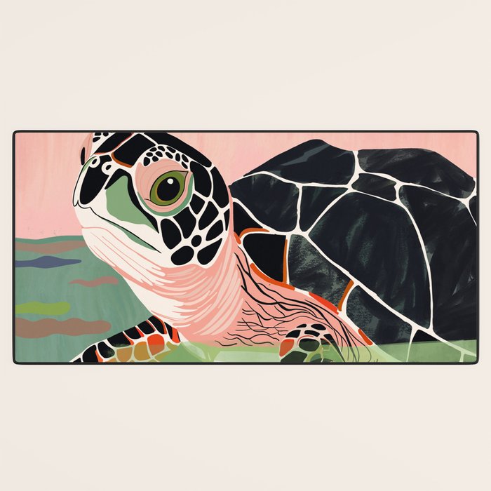 Cute Turtle  Desk Mat Gallery Image 3