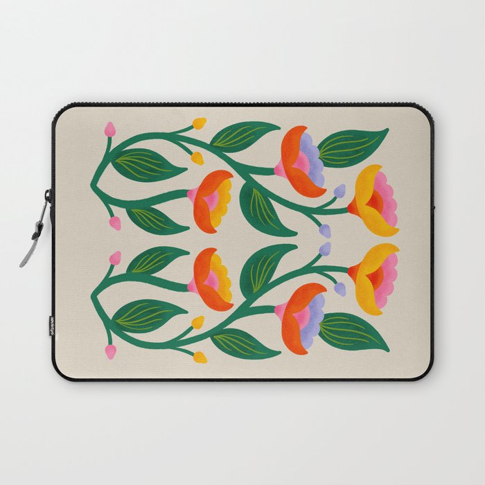 Symmetrical Flowers 2 Laptop Sleeve Gallery Image 1