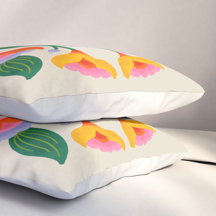 Symmetrical Flowers 2 Pillow Sham Gallery Image 3