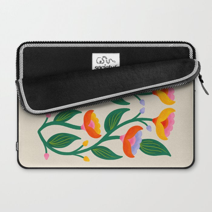Symmetrical Flowers 2 Laptop Sleeve Gallery Image 2
