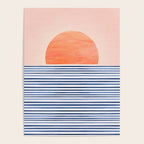 Summer Sunrise Minimal Abstract Landscape Poster Gallery Image 4