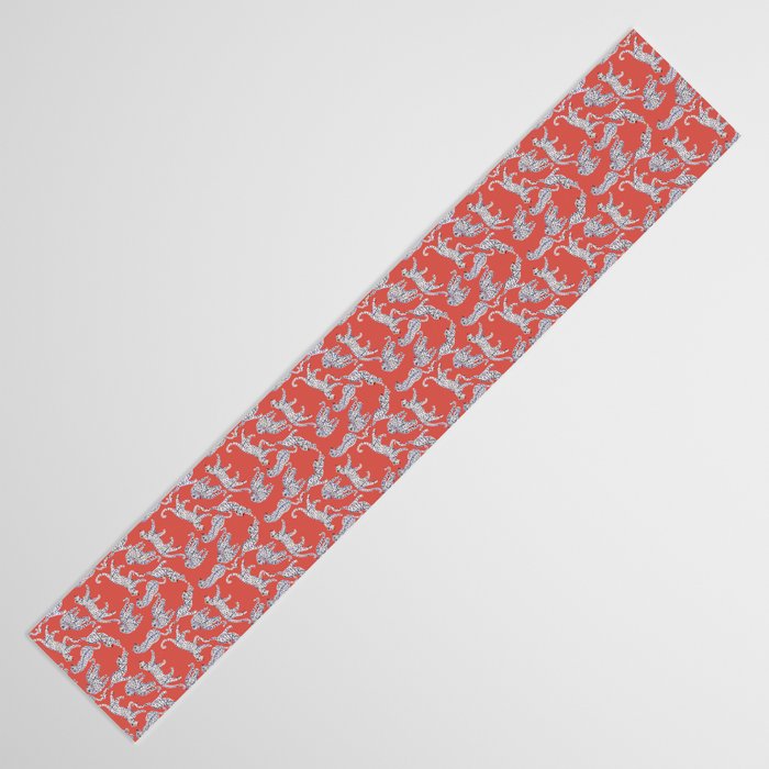 Fashionable white leopards  Table Runner Gallery Image 3