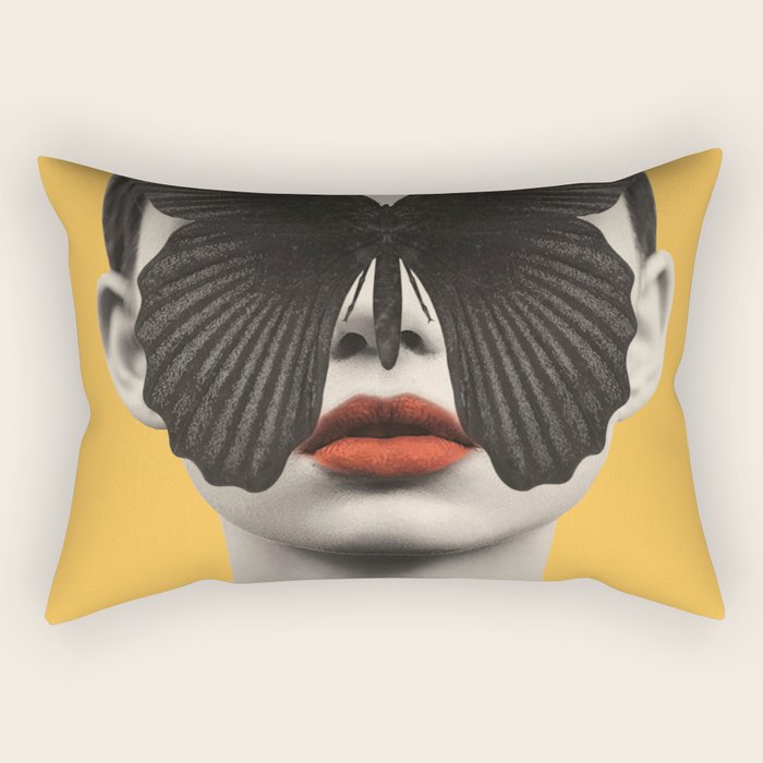 BLACK BUTTERFLY 2 Rectangular Pillow Gallery Image 1