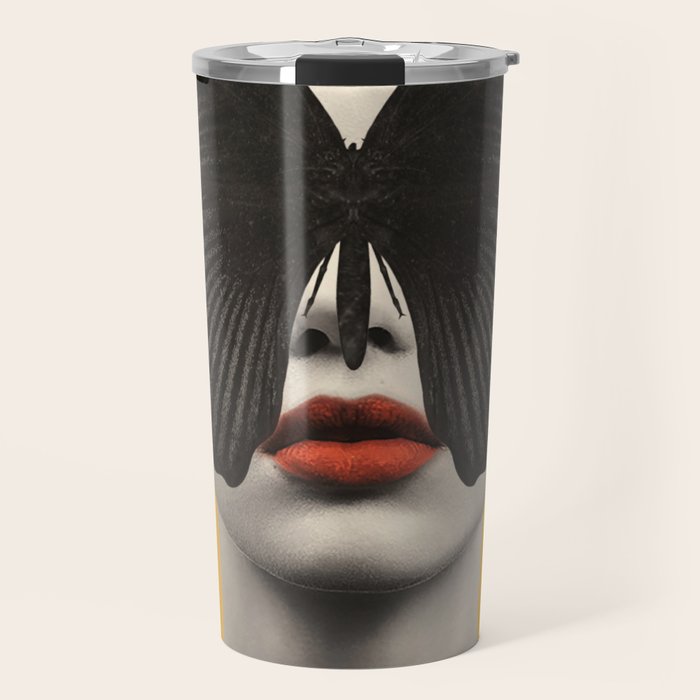 BLACK BUTTERFLY 2 Travel Mug Gallery Image 1