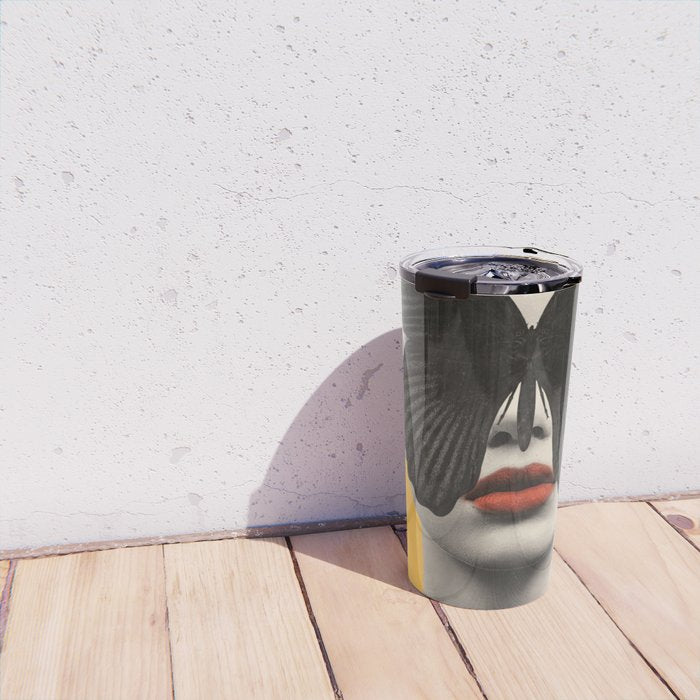 BLACK BUTTERFLY 2 Travel Mug Gallery Image 4