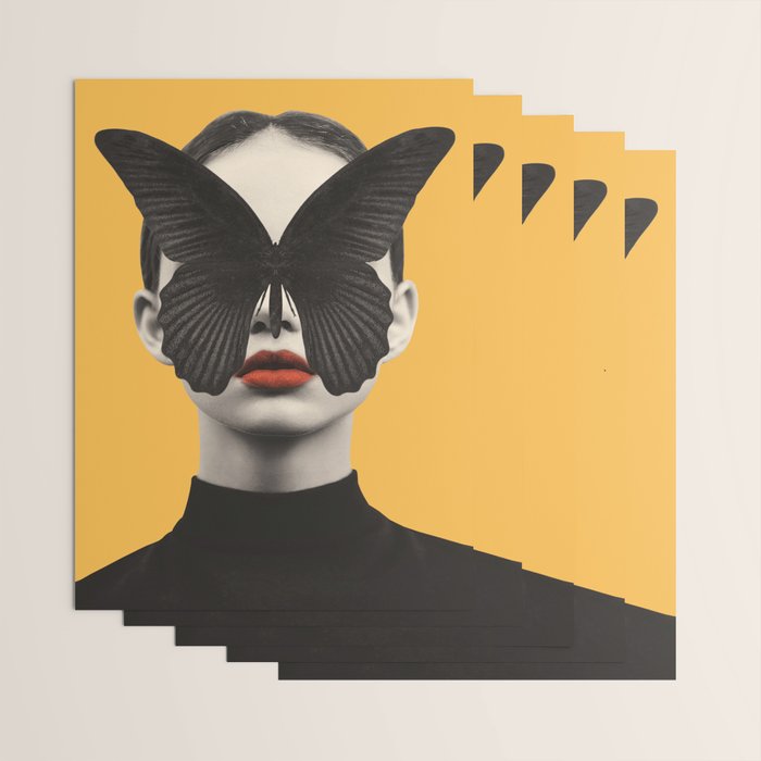 BLACK BUTTERFLY 2 Wrapping Paper Gallery Image 3