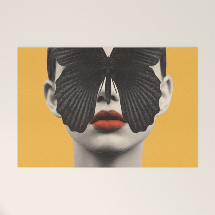 BLACK BUTTERFLY 2 Welcome Mat Gallery Image 1