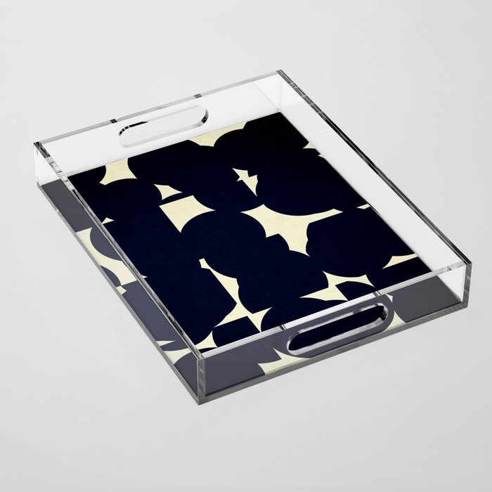 Abstract Black shape Acrylic Tray Gallery Image 1