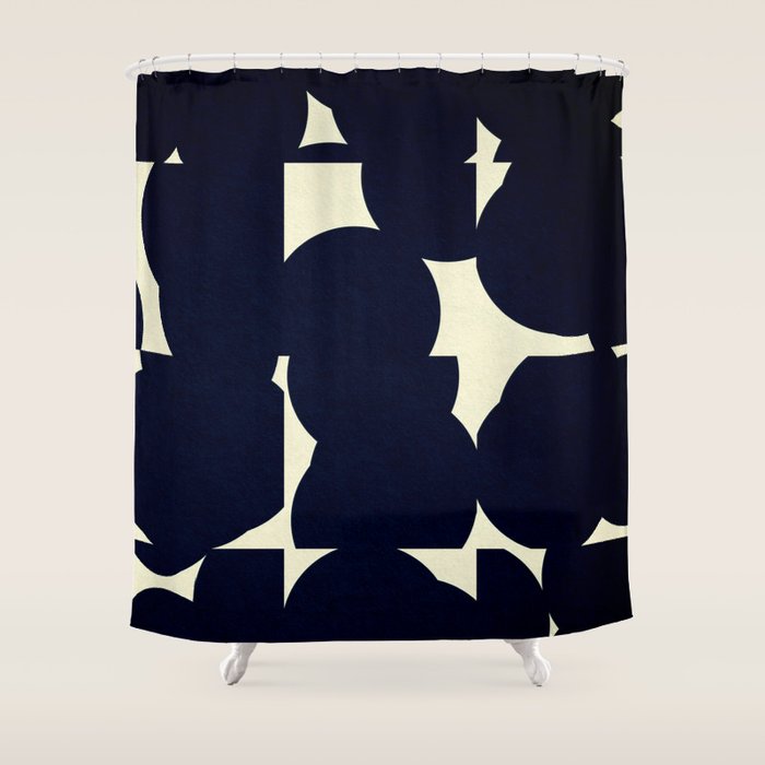 Abstract Black shape Shower Curtain Gallery Image 1