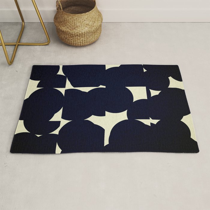 Abstract Black shape Rug Gallery Image 1