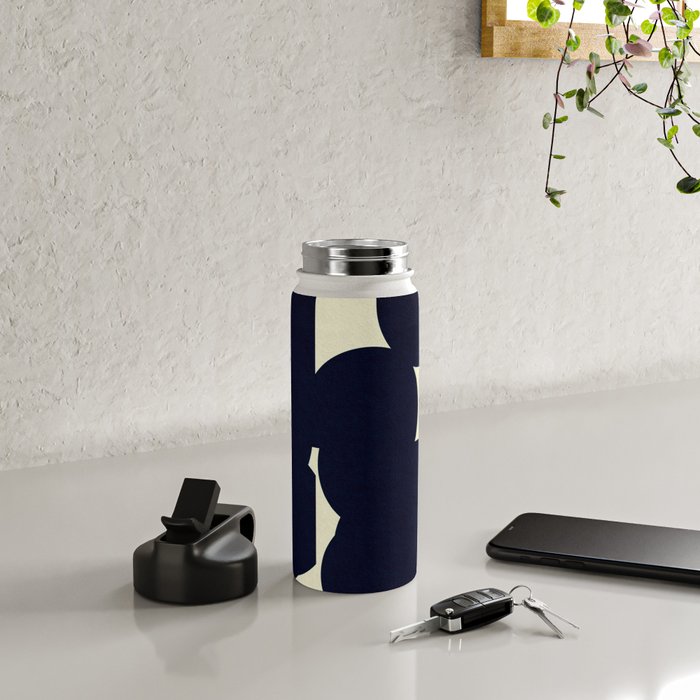 Abstract Black shape Water Bottle Gallery Image 4