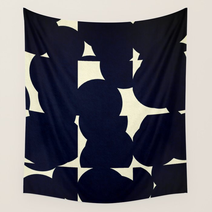 Abstract Black shape Wall Tapestry Gallery Image 4