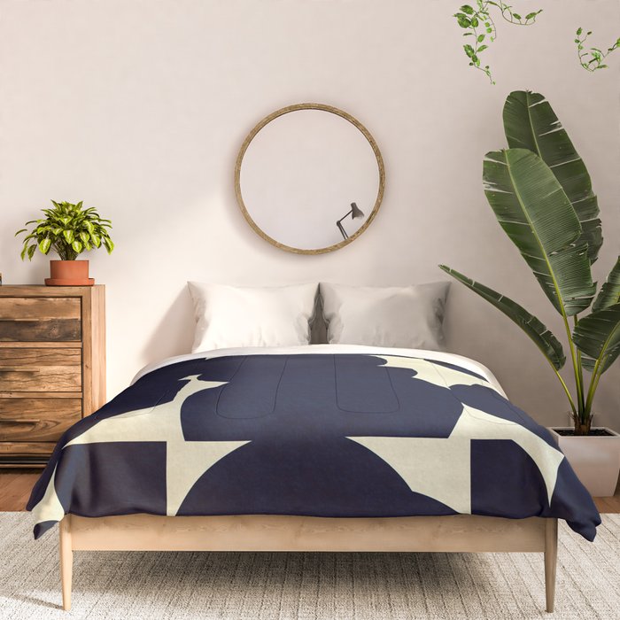 Abstract Black shape Comforter Gallery Image 3