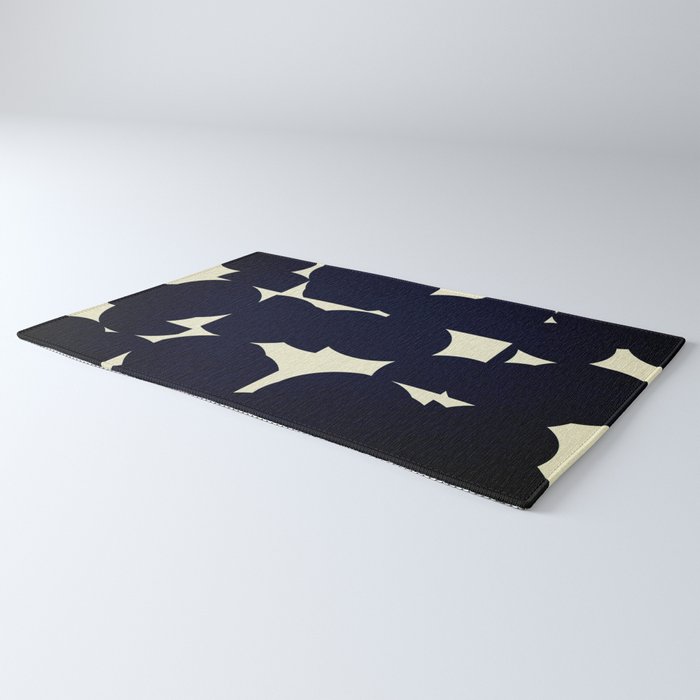 Abstract Black shape Rug Gallery Image 3