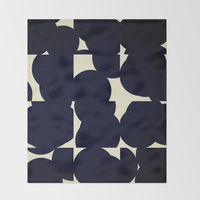 Abstract Black shape Throw Blanket Gallery Image 2