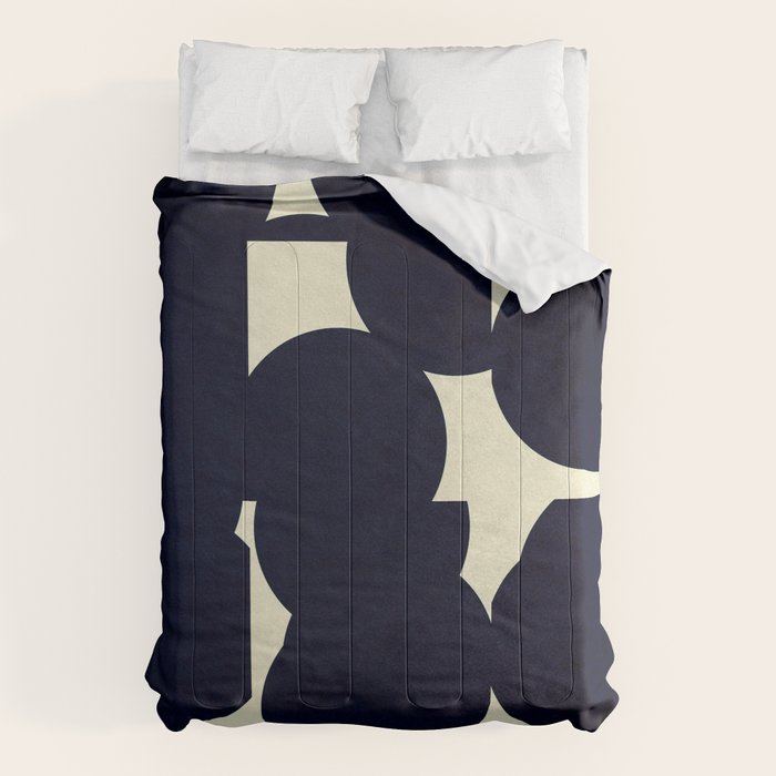 Abstract Black shape Comforter Gallery Image 1
