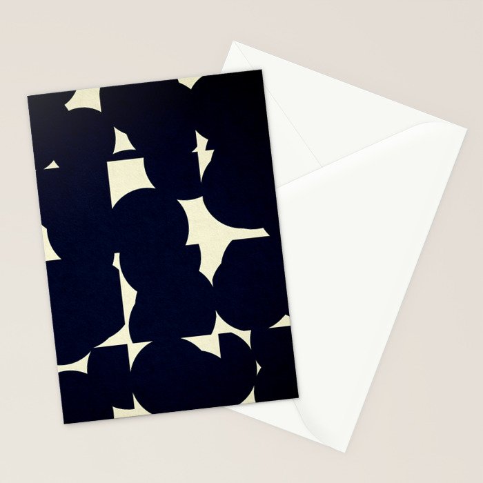 Abstract Black shape Stationery Card Gallery Image 2