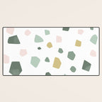 terrazzo stracciatella marble texture decorative pattern Desk Mat Gallery Image 3