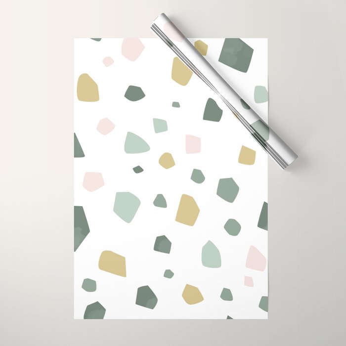 terrazzo stracciatella marble texture decorative pattern Wrapping Paper Gallery Image 1