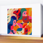 Happy Colorful Girls  Wall Mural Gallery Image 2