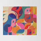 Happy Colorful Girls  Throw Blanket Gallery Image 2
