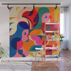 Happy Colorful Girls  Wall Mural Gallery Image 1