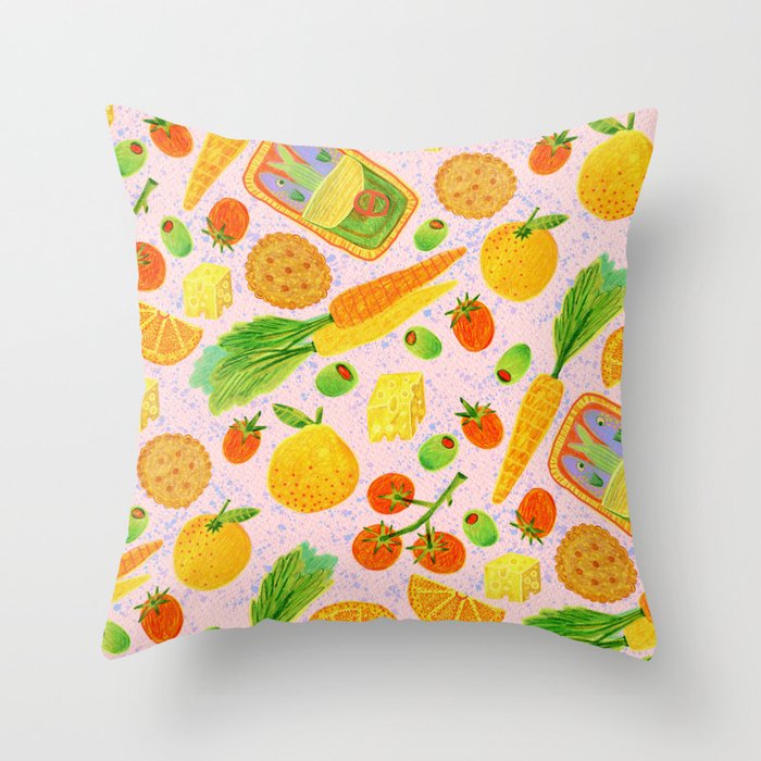 Kitchen Snacks & Apps in Berry Pink Throw Pillow Gallery Image 6