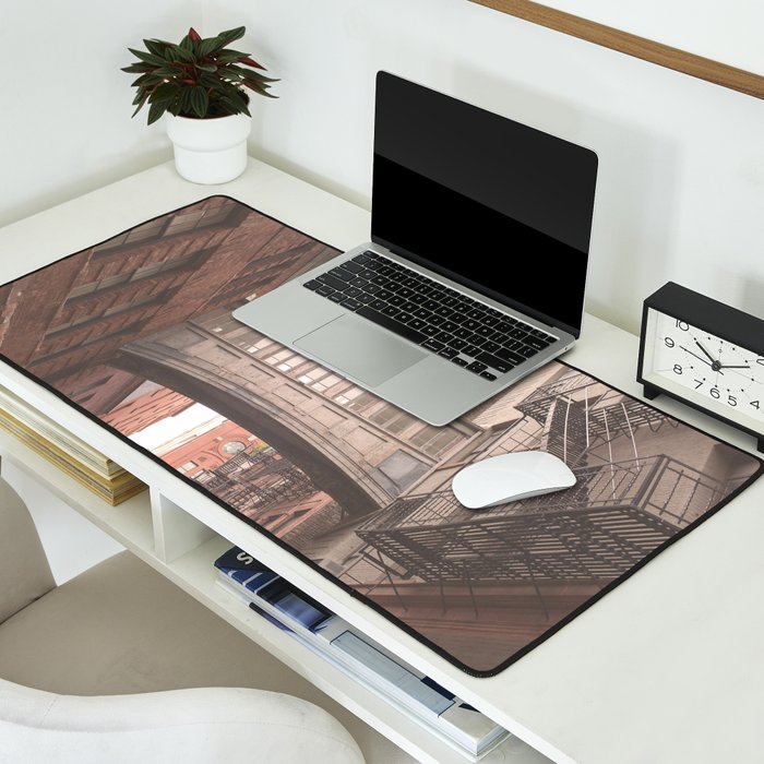 New York City Photography Staple Street Sky Bridge Desk Mat Gallery Image 2