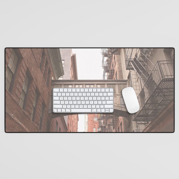 New York City Photography Staple Street Sky Bridge Desk Mat Gallery Image 1