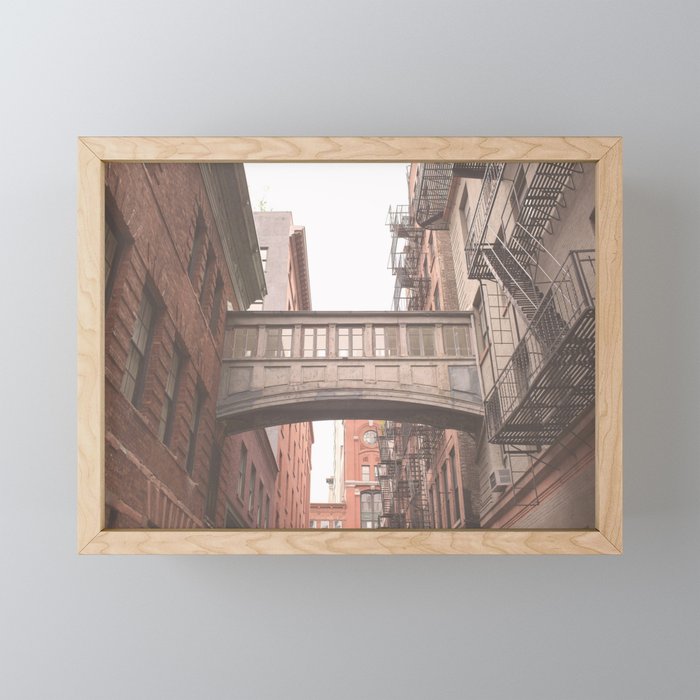 New York City Photography Staple Street Sky Bridge Mini Art Print Gallery Image 1