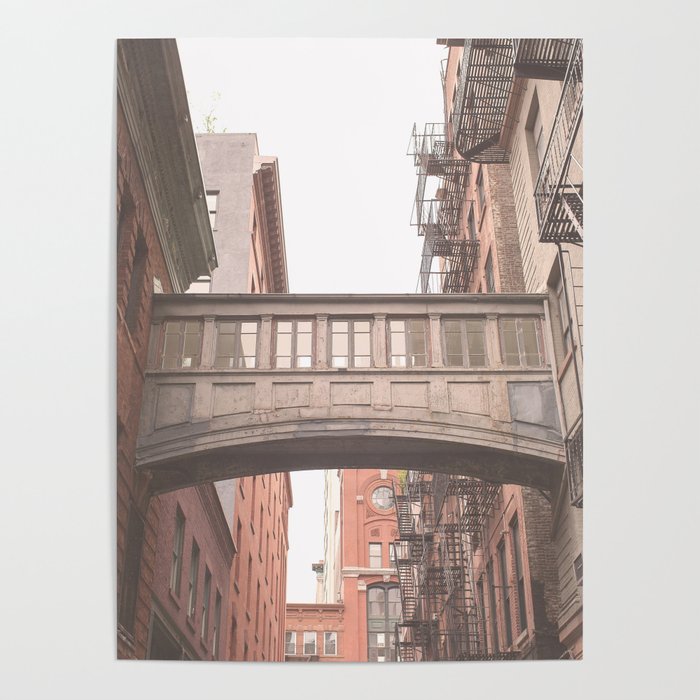 New York City Photography Staple Street Sky Bridge Poster Gallery Image 1