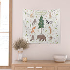 Woodland Creatures Chart Wall Tapestry Gallery Image 2