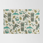 Tiki Party - Ivory Aqua Rug Gallery Image 2