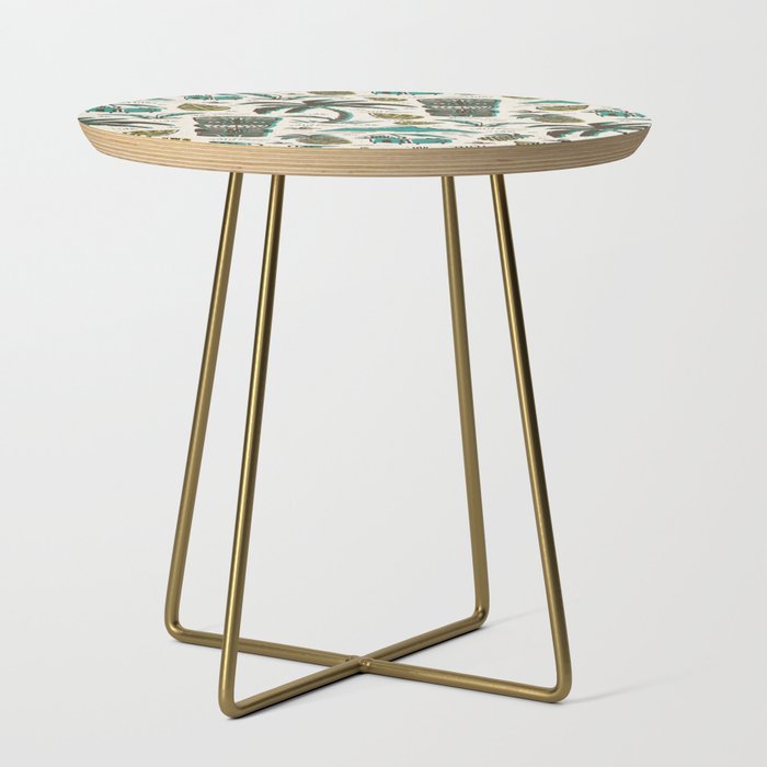 Tiki Party - Ivory Aqua Side Table Gallery Image 1