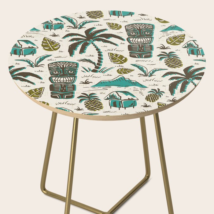 Tiki Party - Ivory Aqua Side Table Gallery Image 2