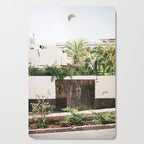 Botanical backyard Ibiza Spain | Lush greenery | Wanderlust Travel photography Cutting Board Gallery Image 1