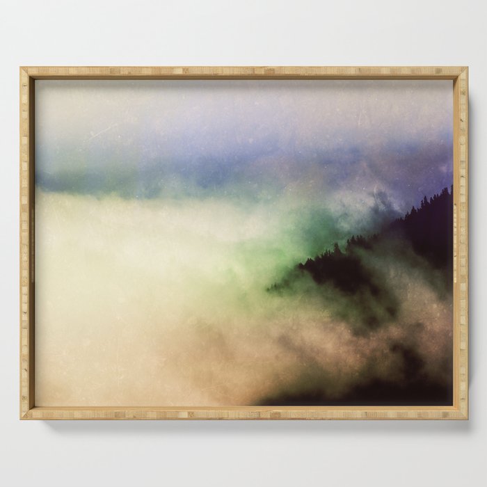 Ethereal Rainbow Clouds - Nature Photography Serving Tray Gallery Image 1