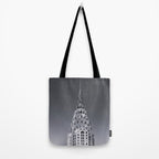 Pinnacle skyscraper sphere, New York, New York architectural black and white photograph Tote Bag Gallery Image 2